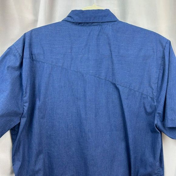 Volcom Shirt, Classic Fit, Button Down, Short Sleeves, Navy Blue, Size Large - Picture 6 of 6